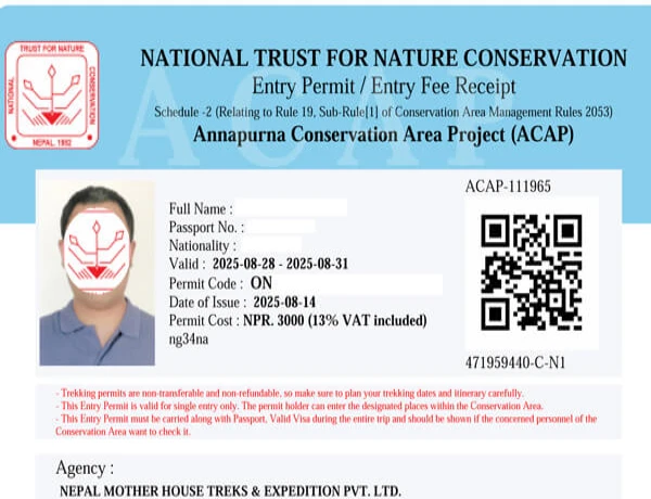 Nepal Trekking Permit