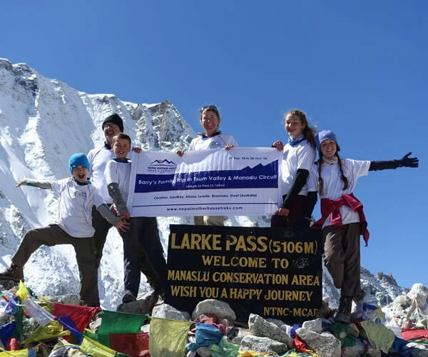 Top of Larkya La pass 5106m