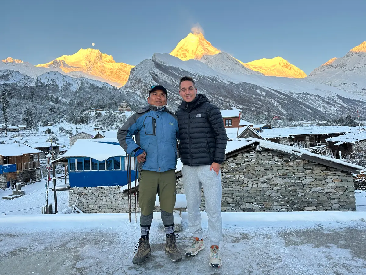 Mt. Manaslu View from Shyala