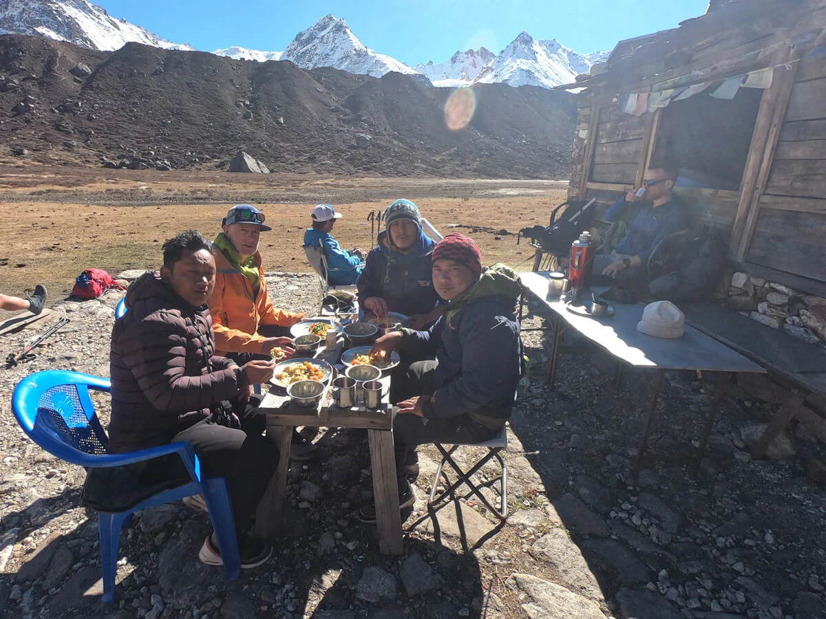 Lunch At Teahouse In Kanchenjunga