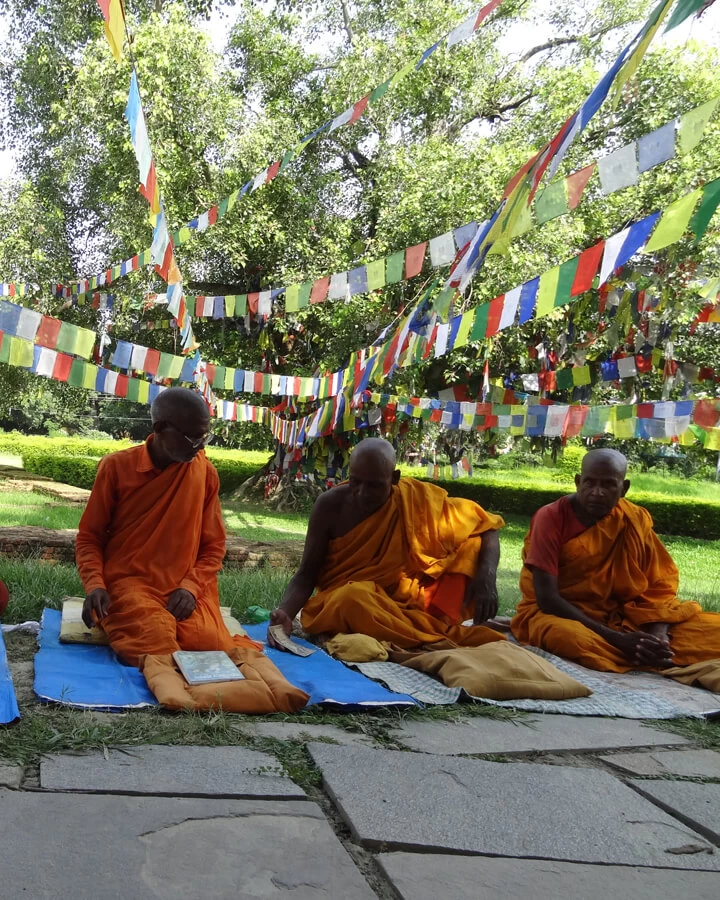 Buddhist Monks at Lumbini Nepal