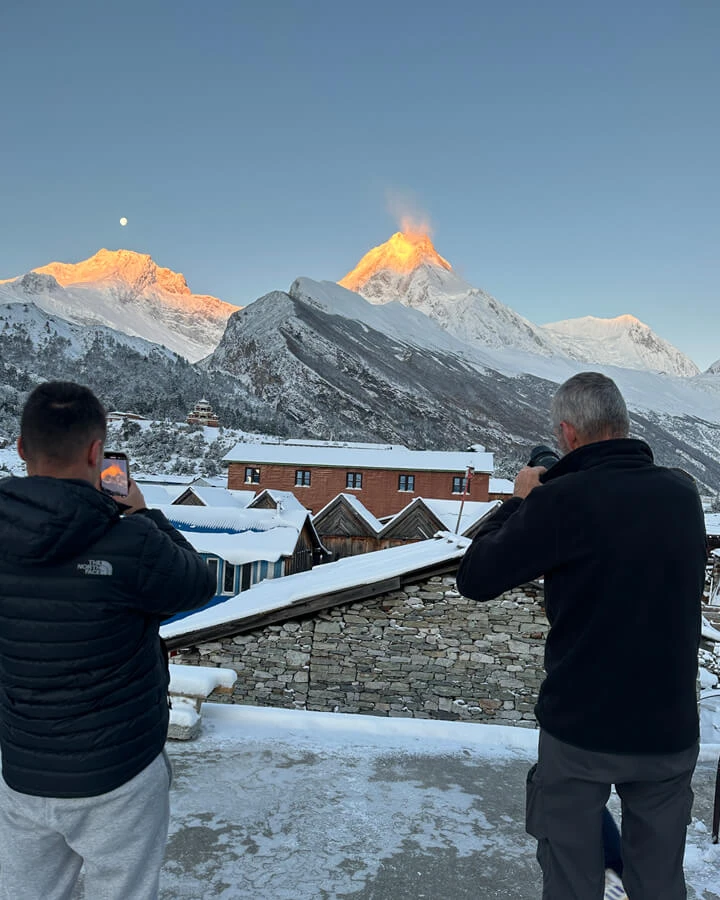 Sunset at Shyala: Where Manaslu Turns to Gold
