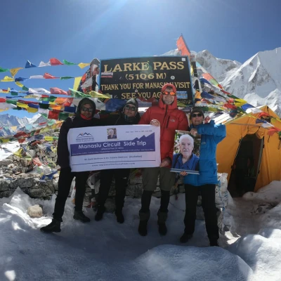 Jayram At Manaslu Circuit Trek Larke Pass