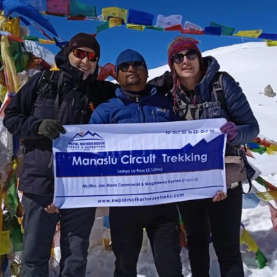 Partap Thapa Magar Trekking Guide At Manaslu Larke Pass
