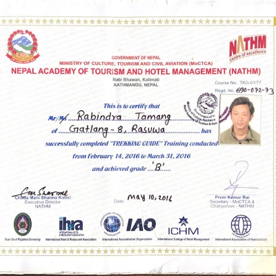Rabindra Tamanag Trekking Guide