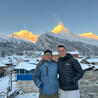 Sabut Thapa Magar Guiding To Manaslu